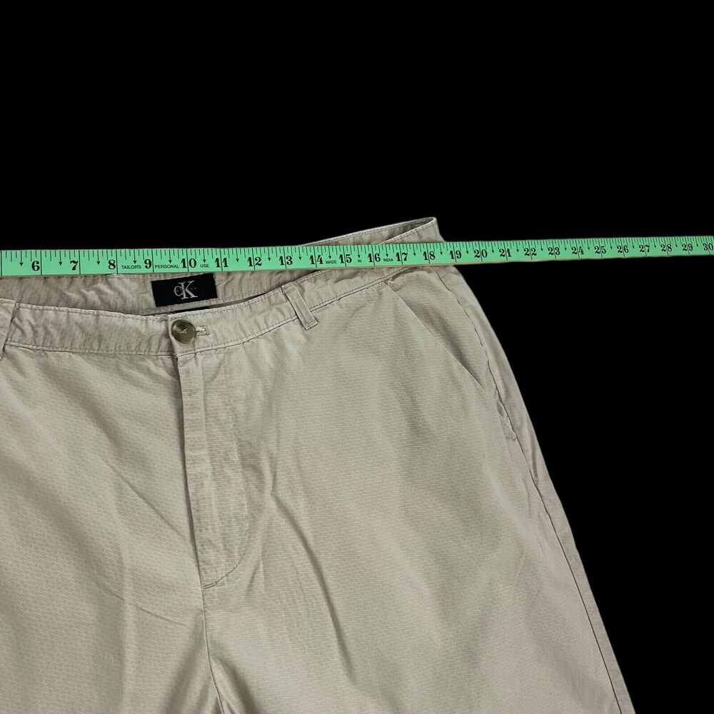 Calvin Klein Men's Beige Flat Front Dress Casual Shorts SZ/ 38 - Picture 8 of 12